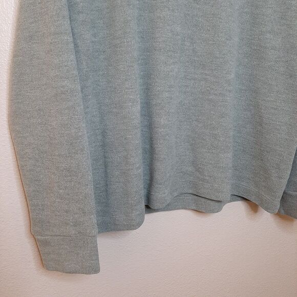 Uniqlo Sweater Green Women Size M Oversized Soft Ribbed High Neck Long Sleeve - Picture 10 of 11
